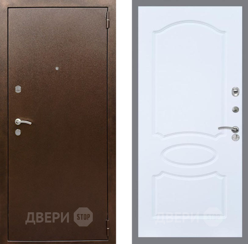 Дверь Рекс (REX) 1А Медный Антик FL-128 Силк Сноу в Краснознаменске