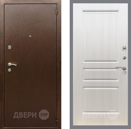 Входная металлическая Дверь Рекс (REX) 1А Медный Антик FL-243 Лиственница беж в Краснознаменске