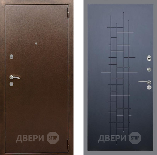 Входная металлическая Дверь Рекс (REX) 1А Медный Антик FL-289 Ясень черный в Краснознаменске