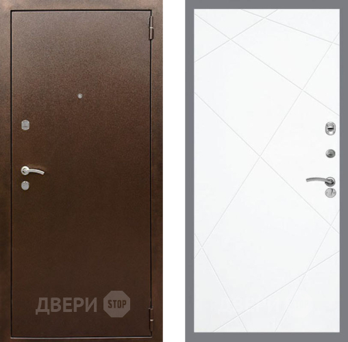 Дверь Рекс (REX) 1А Медный Антик FL-291 Силк Сноу в Краснознаменске