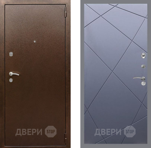 Входная металлическая Дверь Рекс (REX) 1А Медный Антик FL-291 Силк титан в Краснознаменске