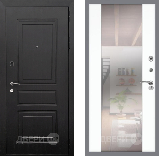 Входная металлическая Дверь Рекс (REX) 6 Венге СБ-16 Зеркало Силк Сноу в Краснознаменске