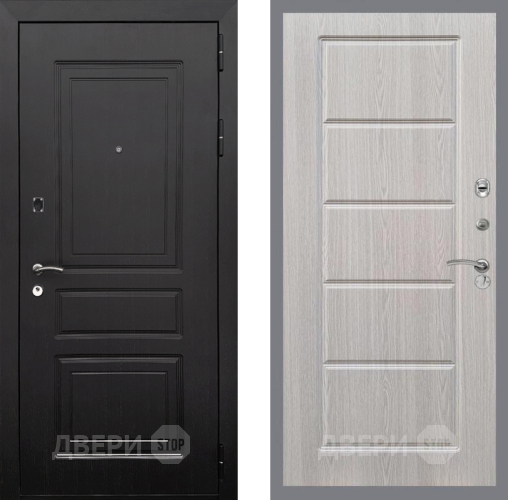 Входная металлическая Дверь Рекс (REX) 6 Венге FL-39 Беленый дуб в Краснознаменске