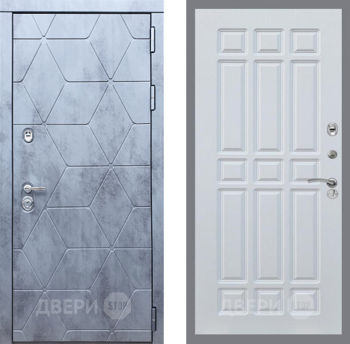 Входная металлическая Дверь Рекс (REX) 28 FL-33 Белый ясень в Краснознаменске