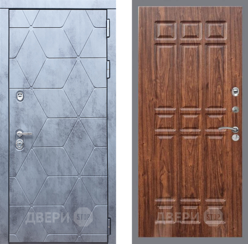 Входная металлическая Дверь Рекс (REX) 28 FL-33 орех тисненый в Краснознаменске