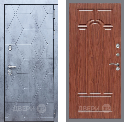Входная металлическая Дверь Рекс (REX) 28 FL-58 орех тисненый в Краснознаменске