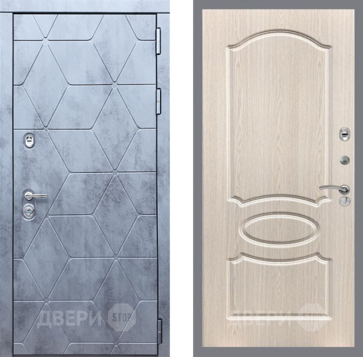 Входная металлическая Дверь Рекс (REX) 28 FL-128 Беленый дуб в Краснознаменске