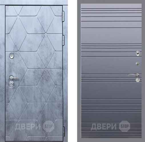 Входная металлическая Дверь Рекс (REX) 28 Line Силк титан в Краснознаменске
