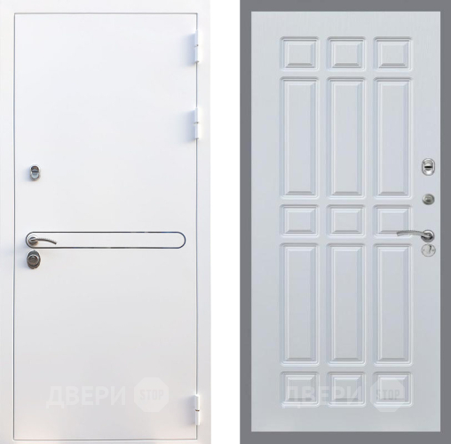 Входная металлическая Дверь Рекс (REX) 27 FL-33 Белый ясень в Краснознаменске