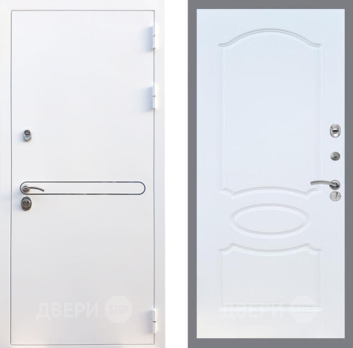 Входная металлическая Дверь Рекс (REX) 27 FL-128 Белый ясень в Краснознаменске