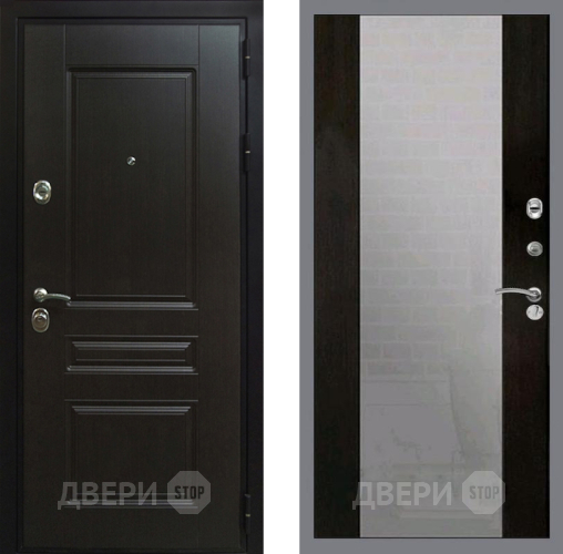 Входная металлическая Дверь Рекс (REX) Премиум-Н СБ-16 Зеркало Венге в Краснознаменске