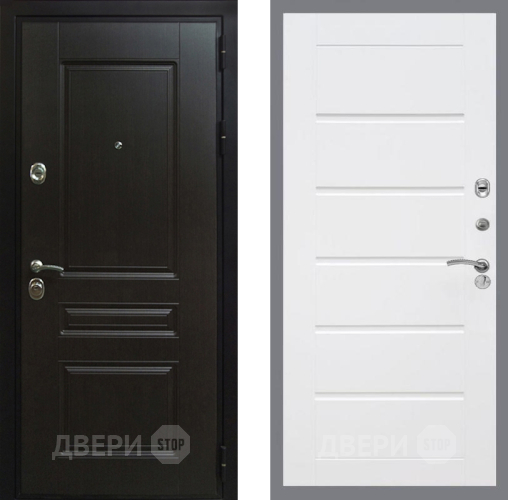 Входная металлическая Дверь Рекс (REX) Премиум-Н Сити Белый ясень в Краснознаменске