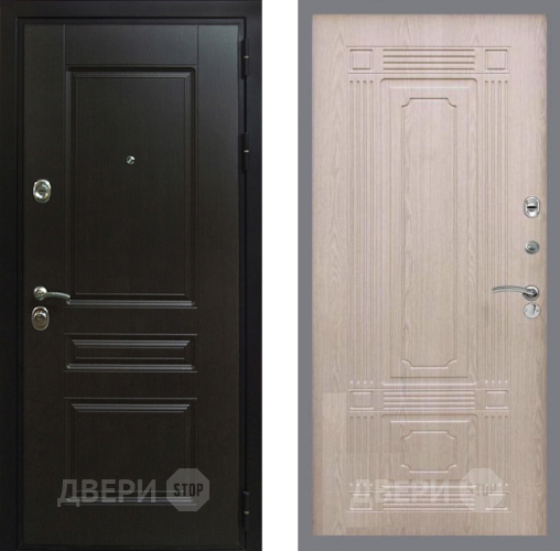 Входная металлическая Дверь Рекс (REX) Премиум-Н FL-2 Беленый дуб в Краснознаменске