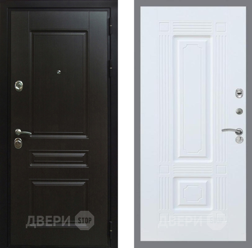 Входная металлическая Дверь Рекс (REX) Премиум-Н FL-2 Силк Сноу в Краснознаменске