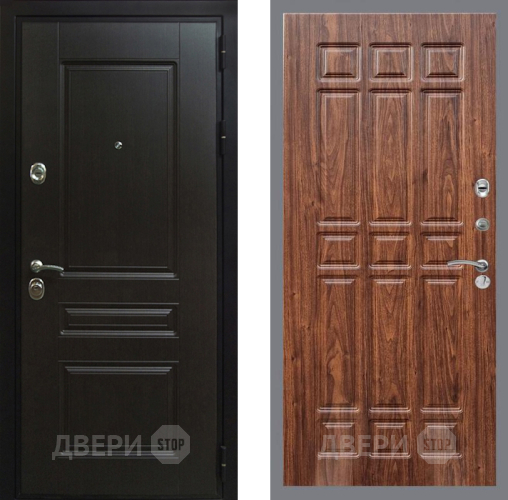 Входная металлическая Дверь Рекс (REX) Премиум-Н FL-33 орех тисненый в Краснознаменске