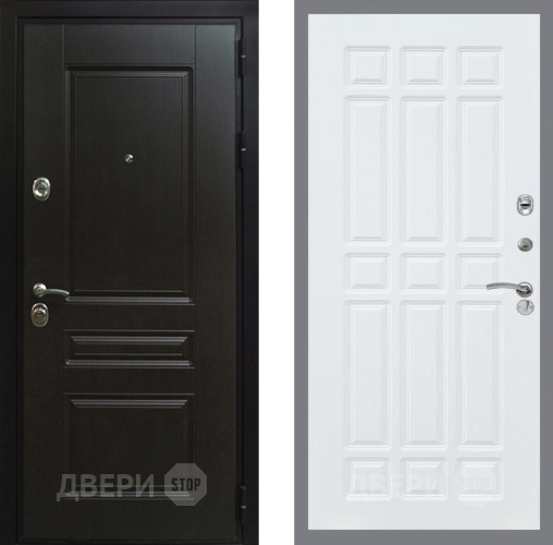 Входная металлическая Дверь Рекс (REX) Премиум-Н FL-33 Силк Сноу в Краснознаменске