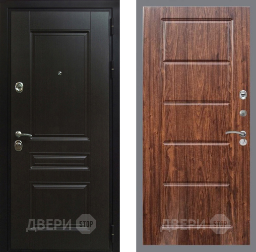 Входная металлическая Дверь Рекс (REX) Премиум-Н FL-39 орех тисненый в Краснознаменске