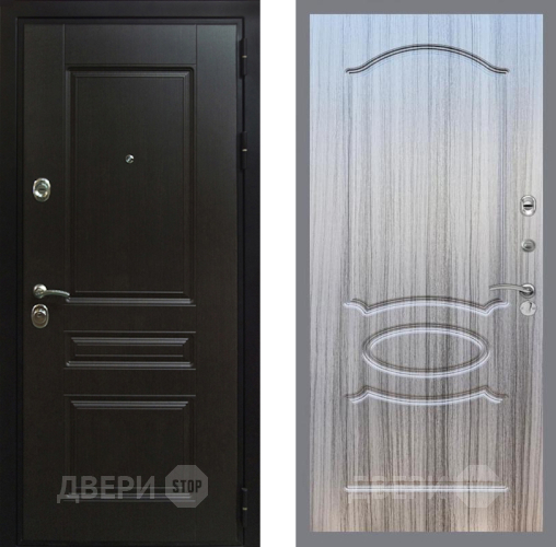 Входная металлическая Дверь Рекс (REX) Премиум-Н FL-128 Сандал грей в Краснознаменске
