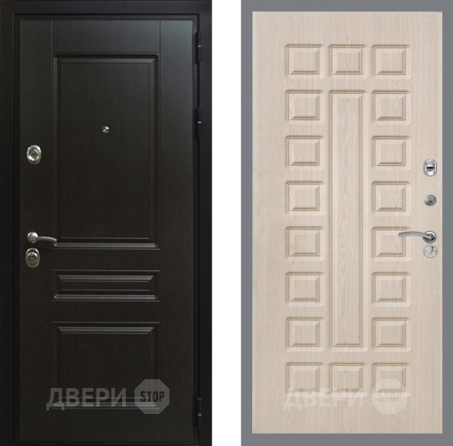 Входная металлическая Дверь Рекс (REX) Премиум-Н FL-183 Беленый дуб в Краснознаменске