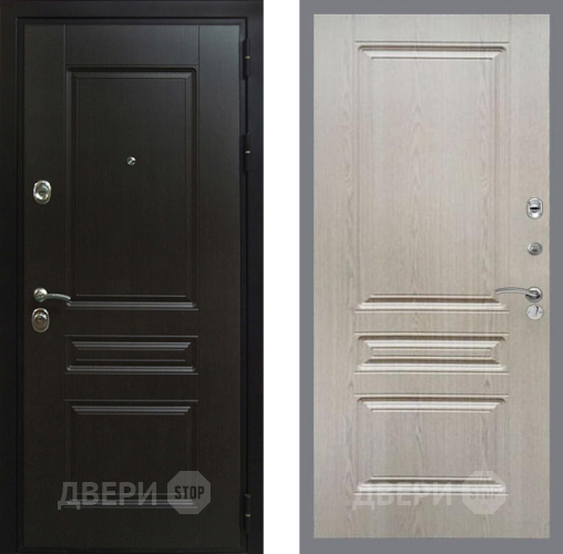 Входная металлическая Дверь Рекс (REX) Премиум-Н FL-243 Беленый дуб в Краснознаменске