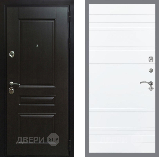 Входная металлическая Дверь Рекс (REX) Премиум-Н Line Силк Сноу в Краснознаменске