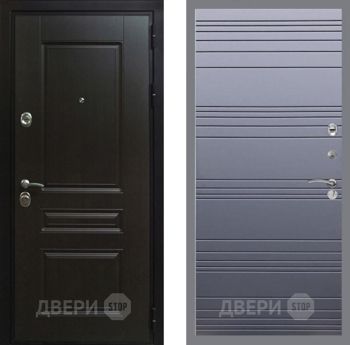 Входная металлическая Дверь Рекс (REX) Премиум-Н Line Силк титан в Краснознаменске
