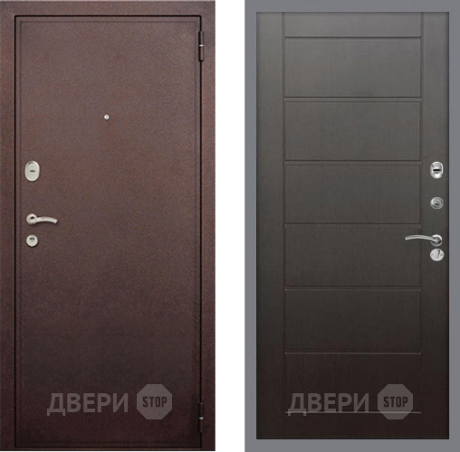 Входная металлическая Дверь Рекс (REX) 2 Медный Антик Сити Венге в Краснознаменске
