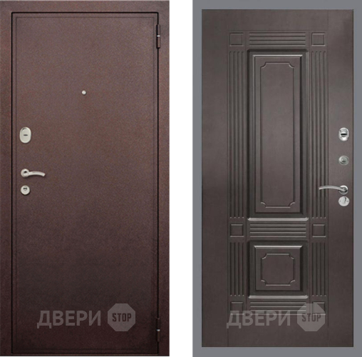 Входная металлическая Дверь Рекс (REX) 2 Медный Антик FL-2 Венге в Краснознаменске