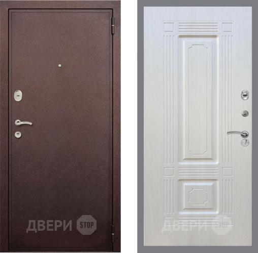 Дверь Рекс (REX) 2 Медный Антик FL-2 Лиственница беж в Краснознаменске