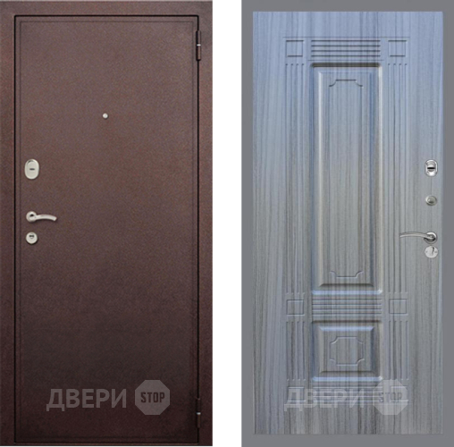 Входная металлическая Дверь Рекс (REX) 2 Медный Антик FL-2 Сандал грей в Краснознаменске