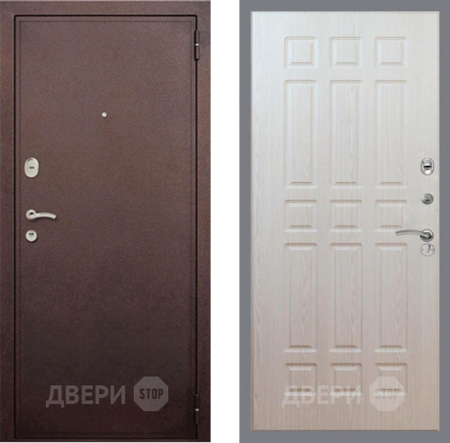 Входная металлическая Дверь Рекс (REX) 2 Медный Антик FL-33 Беленый дуб в Краснознаменске