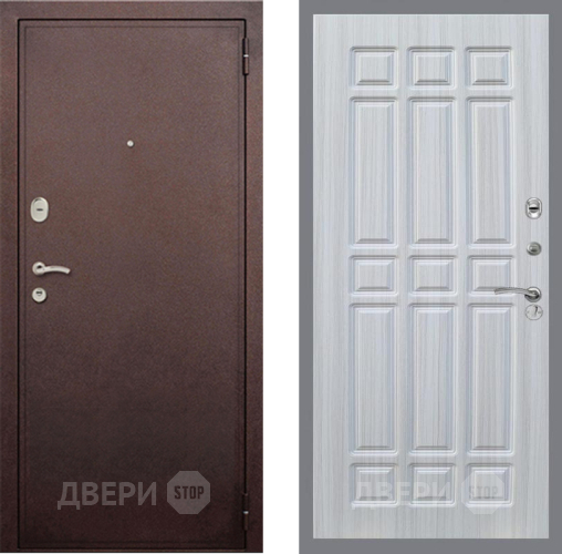 Входная металлическая Дверь Рекс (REX) 2 Медный Антик FL-33 Сандал белый в Краснознаменске