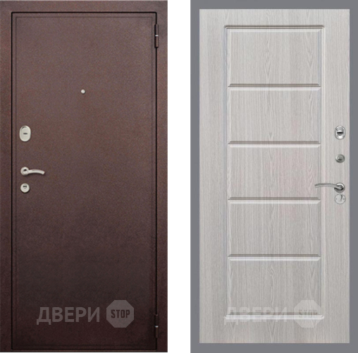 Входная металлическая Дверь Рекс (REX) 2 Медный Антик FL-39 Беленый дуб в Краснознаменске