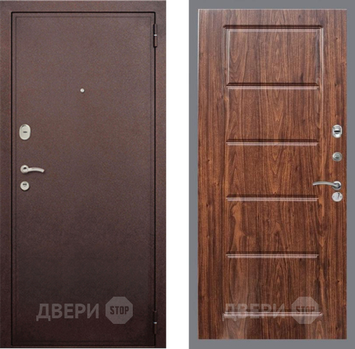 Входная металлическая Дверь Рекс (REX) 2 Медный Антик FL-39 орех тисненый в Краснознаменске