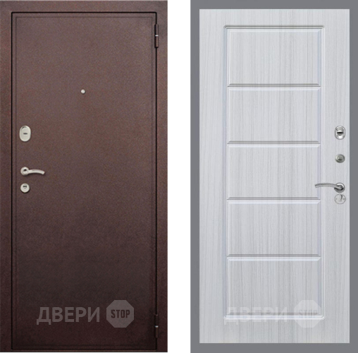 Входная металлическая Дверь Рекс (REX) 2 Медный Антик FL-39 Сандал белый в Краснознаменске
