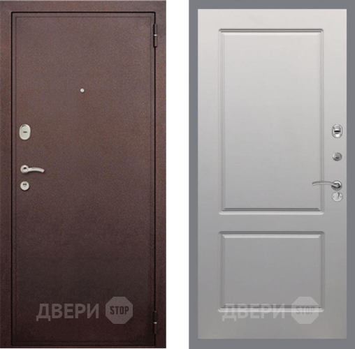 Входная металлическая Дверь Рекс (REX) 2 Медный Антик FL-117 Грей софт в Краснознаменске
