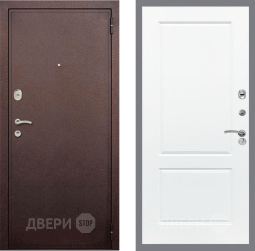 Входная металлическая Дверь Рекс (REX) 2 Медный Антик FL-117 Силк Сноу в Краснознаменске