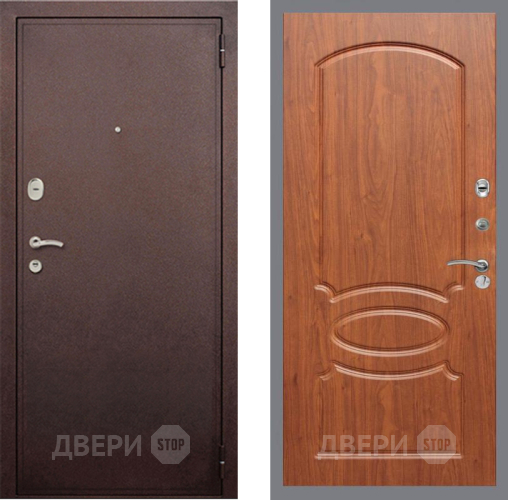 Дверь Рекс (REX) 2 Медный Антик FL-128 Морёная берёза в Краснознаменске