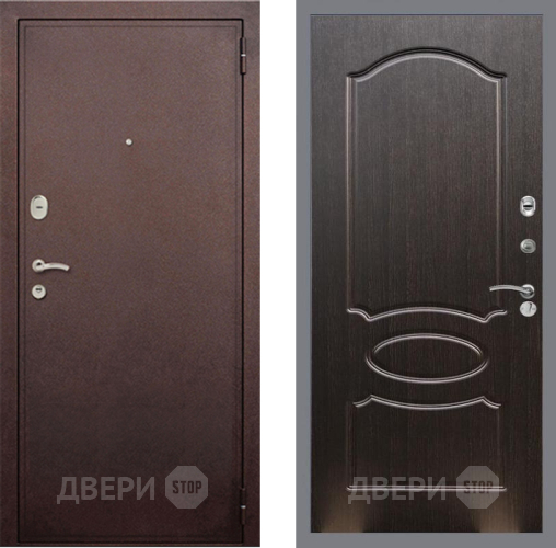 Входная металлическая Дверь Рекс (REX) 2 Медный Антик FL-128 Венге светлый в Краснознаменске