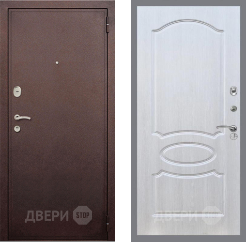 Входная металлическая Дверь Рекс (REX) 2 Медный Антик FL-128 Лиственница беж в Краснознаменске