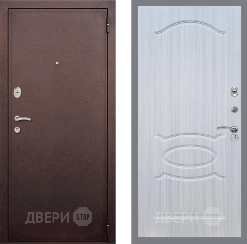 Дверь Рекс (REX) 2 Медный Антик FL-128 Сандал белый в Краснознаменске