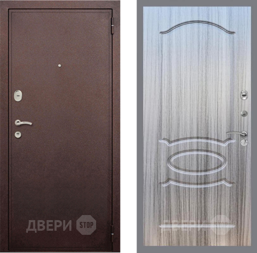 Входная металлическая Дверь Рекс (REX) 2 Медный Антик FL-128 Сандал грей в Краснознаменске