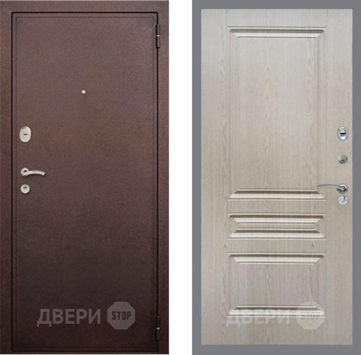 Дверь Рекс (REX) 2 Медный Антик FL-243 Беленый дуб в Краснознаменске