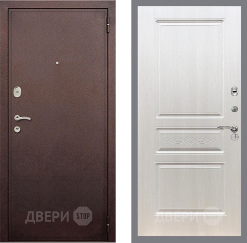 Входная металлическая Дверь Рекс (REX) 2 Медный Антик FL-243 Лиственница беж в Краснознаменске