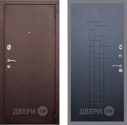 Входная металлическая Дверь Рекс (REX) 2 Медный Антик FL-289 Ясень черный в Краснознаменске