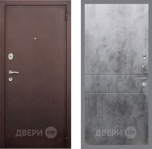 Входная металлическая Дверь Рекс (REX) 2 Медный Антик FL-290 Бетон темный в Краснознаменске