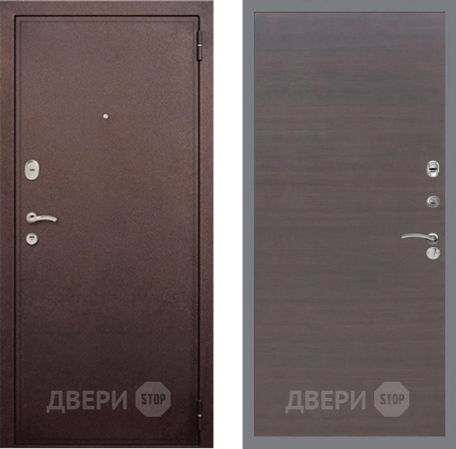 Входная металлическая Дверь Рекс (REX) 2 Медный Антик GL венге поперечный в Краснознаменске