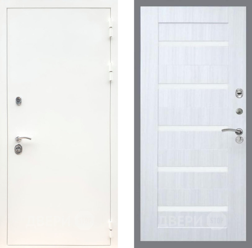 Дверь Рекс (REX) 5 Белая Шагрень СБ-14 стекло белое Сандал белый в Краснознаменске