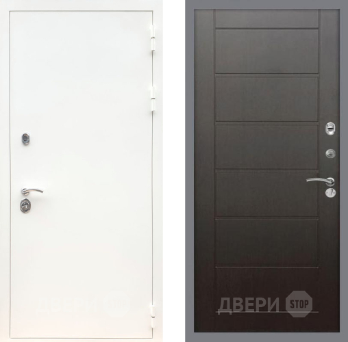 Входная металлическая Дверь Рекс (REX) 5 Белая Шагрень Сити Венге в Краснознаменске