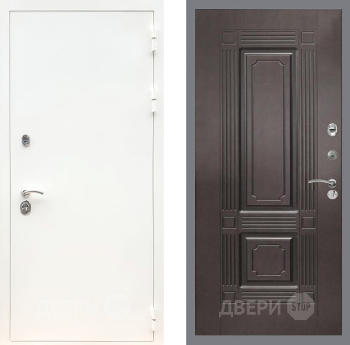 Входная металлическая Дверь Рекс (REX) 5 Белая Шагрень FL-2 Венге в Краснознаменске